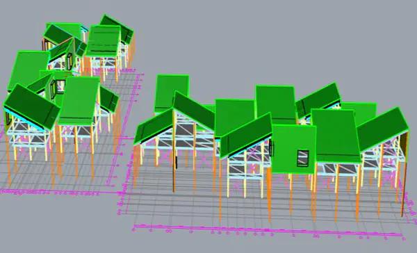 Roof Panel Engineering Of Japanese Restaurant